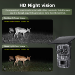 Camera de Vânătoare SecureHomes cu 3 Senzori PIR, SIM 4G, Panou Solar și baterie de 7800mAh - imagine 2