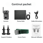 Camera de Vânătoare SecureHomes cu 3 Senzori PIR, SIM 4G, Panou Solar și baterie de 7800mAh - imagine 5
