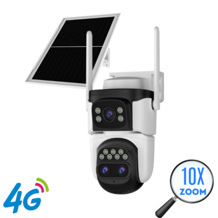 cameră supraveghere 4G cu panou solar