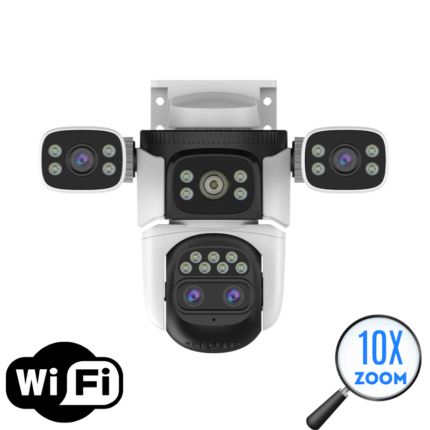 Camera Supraveghere WIFI Tripla SecureHomes cu 4 Lentile 2MP , Zoom 10X-1