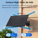 Router Wireless 4G SecureHomes, Suport Cartela SIM, cu Panou Solar 10W, Baterie 20100mAh, Acoperire 50m 3