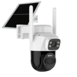 Cameră Supraveghere Duală WiFi SecureHomes cu 2 Lentile 3MP, Baterie 6000mAh, Panou Solar 8W -2