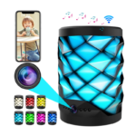 Cameră Ascunsă 3 in 1 HD, cu Lampa RGB, Boxă Bluetooth, WiFi