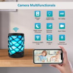 Lampa Smart cu Cameră Ascunsă HD, Boxă Bluetooth, WiFi -2