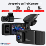 Cameră Auto WiFi 4K Față, Spate + Interior FullHD cu GPS(2)
