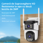 Cameră de Supraveghere HD Rezistenta la apa cu două lentile de 3MP