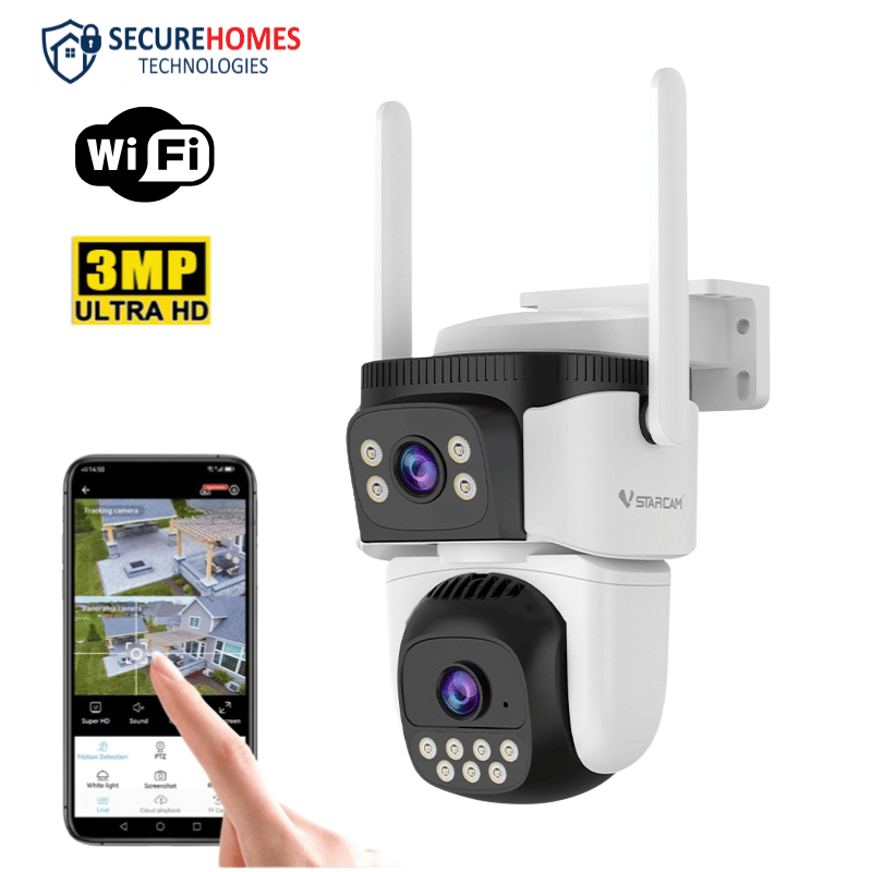 Camera supraveghere WIFI Dubla cu 2 Lentile 3 MP