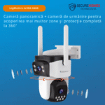 Cameră panoramică + cameră de urmărire pentru acoperirea mai multor zone și protecție completă