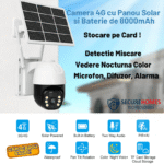 Cameră 4G cu Panou Solar și Baterie Reîncărcabilă de 8000 mAh (2)