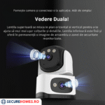 Camera de supraveghere interior WiFi PT Dual Lens 6MP, 4 mm, detectie miscare, auto tracking, night vision, full color, microfon si difuzor, sl (5)