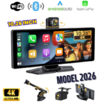 Navigație Auto CarPlay & Android Auto Wireless 10.26 Inch cu Cameră Față 4K și Cameră Spate Full HD 7