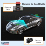 Cameră Auto 4G Față Spate 2K, GPS, Wi-Fi, Monitorizare la Distanță prin Aplicație, Cartelă SIM 4