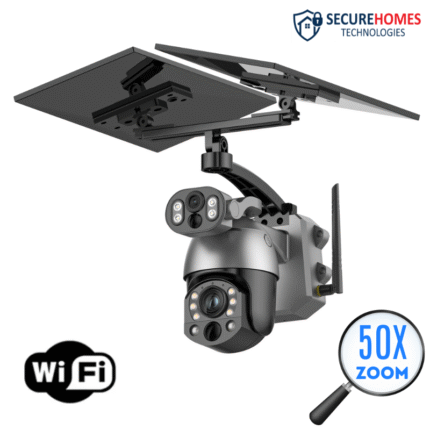 Camera Supraveghere WIFI 4K UltraHD 50X Optical ZOOM, Dual lens, Incarcare Solara Panou, Rotire Din Aplicatie, Rezistenta La Apa IP 66 (1)