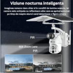 Camera Supraveghere WIFI 4K Ultra HD 50X Optical ZOOM, Dual lens, Incarcare Solara Panou, Rotire Din Aplicatie, Rezistenta La Apa IP 66 (5)