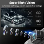 Camera auto 4K Fata + Camera spate 1080P, Ecran LCD, DVR WIFI, Vizionare nocturna, Senzor Sony IMX 335 (1)