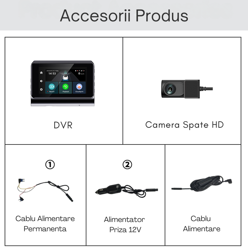 Camera de Bord 2K cu SIM 4G, Access de la distanta, monitorizare parcare, WIFI-AP, GPS (6)