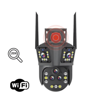 Camera de supraveghere WIFI 10K, 20MP, Zoom 20X, 5 lentile, Control din aplicatie, Comunicare bidirectionala, Urmarire automata (2)
