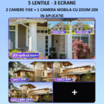 Camera de supraveghere WIFI 10K, 20MP, Zoom 20X, 5 lentile, Control din aplicatie, Comunicare bidirectionala, Urmarire automata (4)