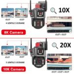 Camera de supraveghere WIFI 10K, 20MP, Zoom 20X, 5 lentile, Control din aplicatie, Comunicare bidirectionala, Urmarire automata - imagine 12