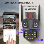Camera de supraveghere WIFI 10K, 20MP, Zoom 20X, 5 lentile, Control din aplicatie, Comunicare bidirectionala, Urmarire automata (9)
