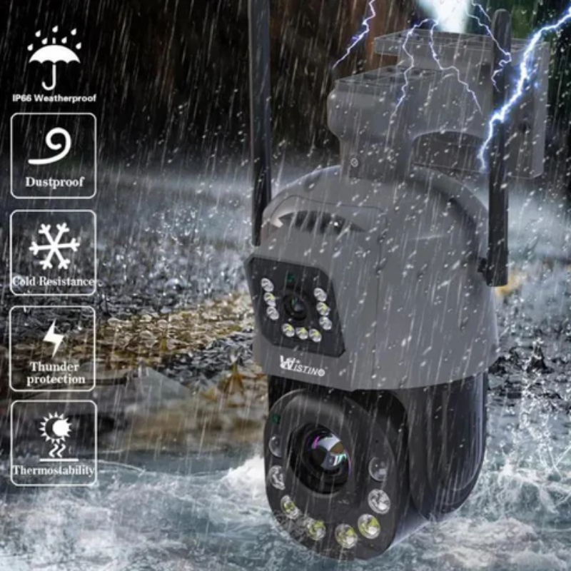 Camera de supraveghere WIFI 6K, 100X, 2 lentile, Control din aplicatie, Detectie umana, Rezistenta la apa IP66 (11)