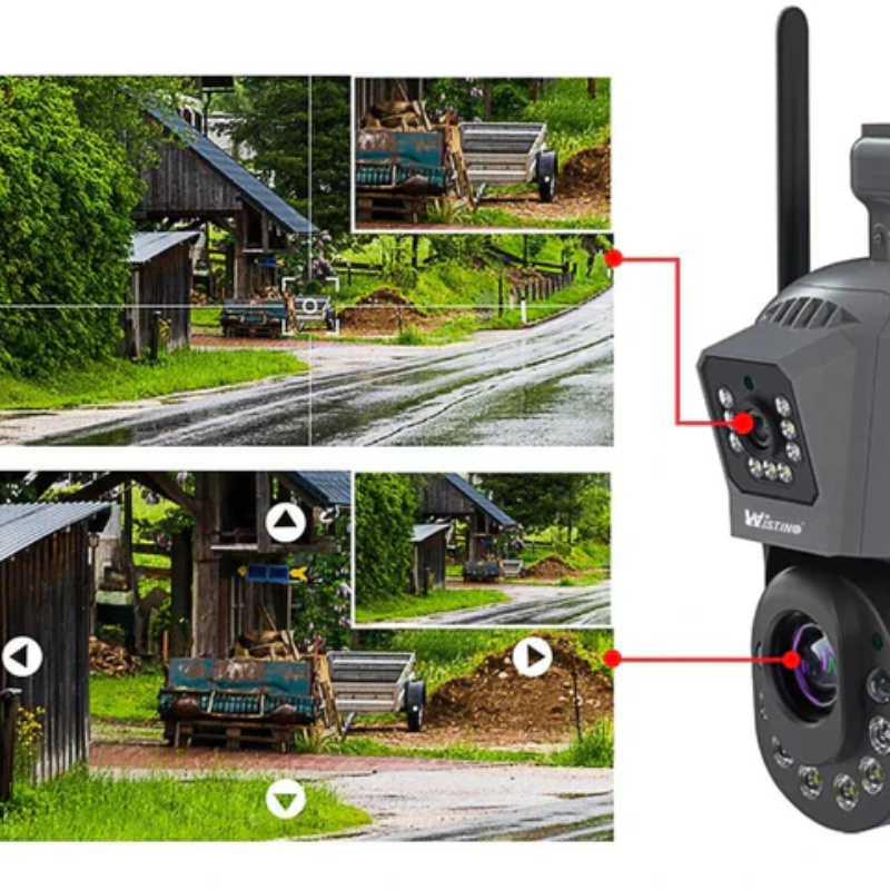 Camera de supraveghere WIFI 6K, 100X, 2 lentile, Control din aplicatie, Detectie umana, Rezistenta la apa IP66 (4)