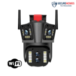 Camera supraveghere Zoom 10X, WIFI 8K cu 4 lentile și rezoluție 16MP, urmărire automată, audio bidirecțional și rezistență IP66 pentru exterior.