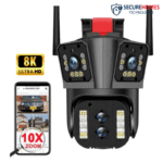 Camera de supraveghere Zoom 10X, WIFI 8K, 16MP, 4 lentile, Control din aplicatie, Comunicare bidirectionala, Urmarire automata - imagine 2