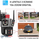 Camera de supraveghere Zoom 10X, WIFI 8K, 16MP, 4 lentile, Control din aplicatie, Comunicare bidirectionala, Urmarire automata - imagine 9