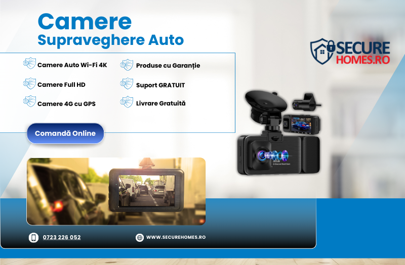 Camere de bord auto 4K, Conexiune 4G sau WIFI