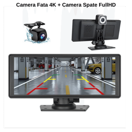 Navigație Auto CarPlay & Android Auto Wireless 10.26 Inch cu Cameră Față 4K și Cameră Spate Full HD 5