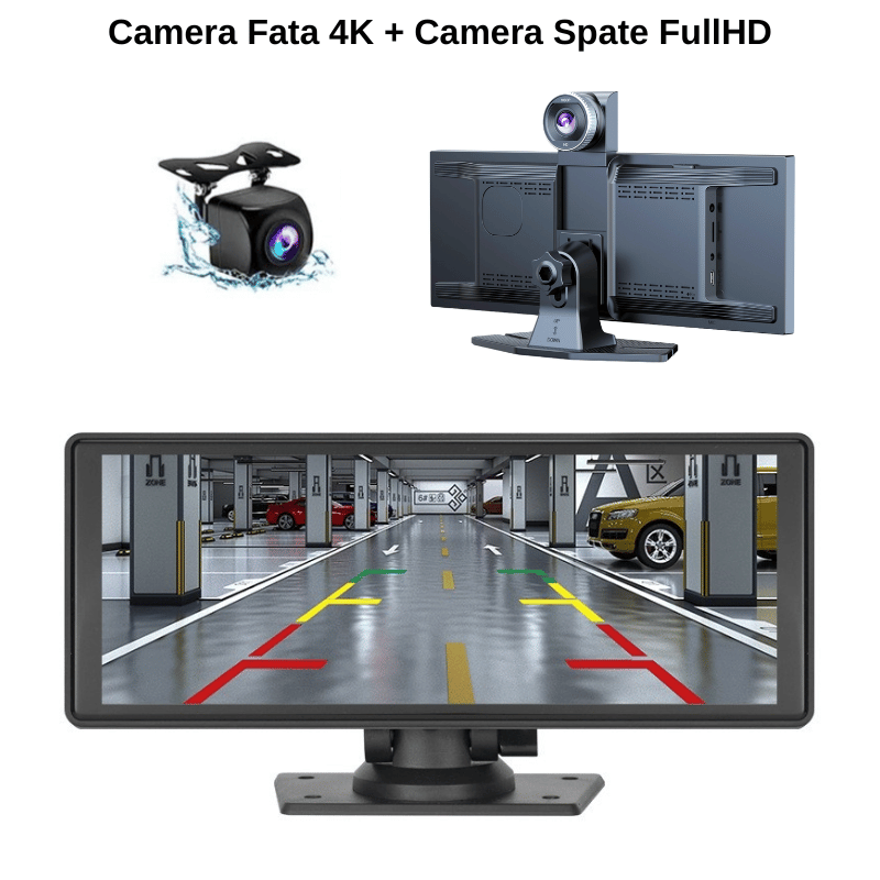 Navigație Auto CarPlay & Android Auto Wireless 11.26 Inch cu Cameră Față 4K și Cameră Spate Full HD 5