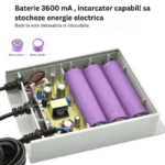 Alimentator UPS 12V ,baterie de 3600 mAh , Protectie la supraincarcare, supratensiune, temperaturi ridicate si scurtcircuit. - imagine 7