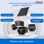 Camera Supraveghere Solara 4G Galileo Ultra Triple Lens, Panou Solar Dublu 20W, 3 Lentile, 3 Senzori PIR, Baterie 16000mAh, Viziune Nocturna Aplicatie O-KAM Pro - imagine 3