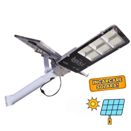 Lampa solara stradala INNOVA 400W cu senzor de lumina si panou separat, IP66 (1)