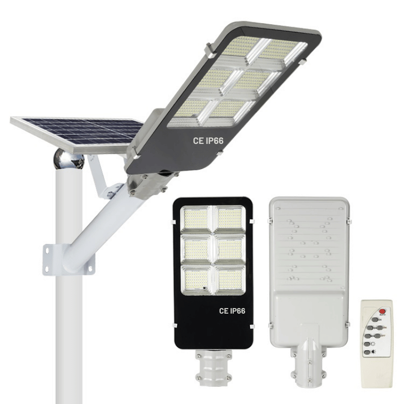 Lampa solara stradala INNOVA 400W cu senzor de lumina si panou separat, IP66 (2)