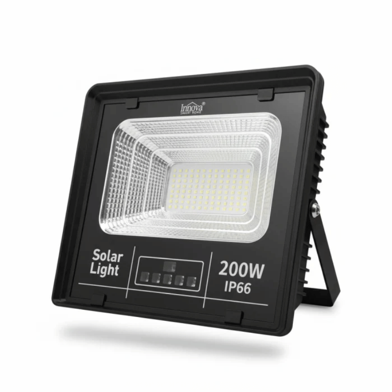Proiector LED INNOVA 200W Cu Panou Solar si telecomanda, IP66 (2)