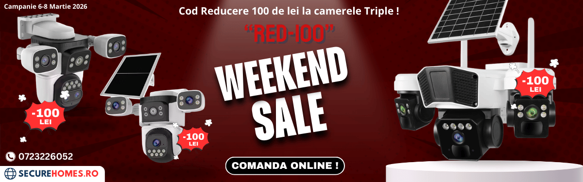 Reducere-100 camere supraveghere triple