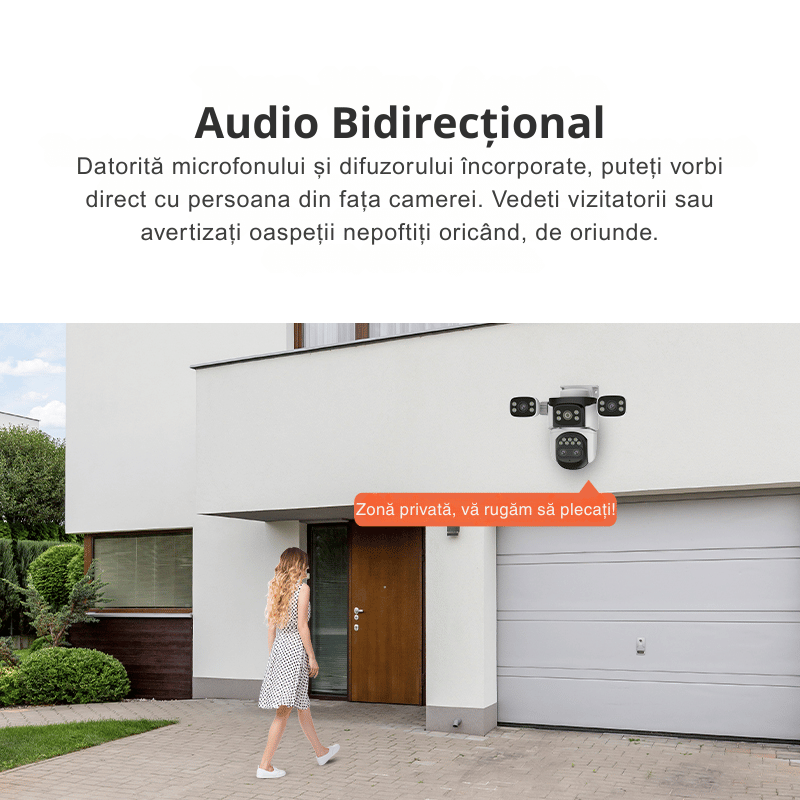 Camera Supraveghere 4G Tripla 16MP – Zoom 10X, Vedere Nocturna Color, Audio Bidirectional, Detectie Miscare si Urmarire Automata, Multi lens (2)