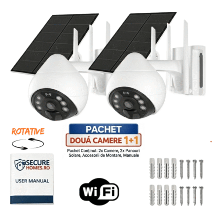 Camera supraveghere WiFi Solara de 3MP, Baterie 10.000 mA