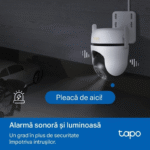 Camera supraveghere wireless IP WiFi PT TP-Link Starlight TAPO C530WS, 5 MP, IR/lumina alba 30 m, microfon si difuzor, slot card, control prin aplicatie, detectie smart, sirena, 360 grade, motion tracking - imagine 5