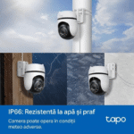 Camera supraveghere wireless IP WiFi PT TP-Link Starlight TAPO C530WS, 5 MP, IR/lumina alba 30 m, microfon si difuzor, slot card, control prin aplicatie, detectie smart, sirena, 360 grade, motion tracking - imagine 6