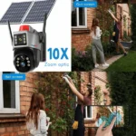 Camera de supraveghere cu dublu panou solar 4K, conexiune 4G Cartela SIM, Zoom 10X, Control din aplicatie, Detectie umana, Urmarire automata, IP66, Card 64GB - imagine 9
