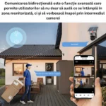 Camera de supraveghere cu dublu panou solar 4K, conexiune 4G Cartela SIM, Zoom 10X, Control din aplicatie, Detectie umana, Urmarire automata, IP66, Card 64GB - imagine 10