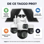 Camera de Supraveghere Taggo Pro Q50 cu 4 Lentile, 16MP, Dublu Panou Solar 20W, Conexiune 4G si eSIM, Control Aplicatie, Viziune Color si IR, Comunicare Bidirectionala, Protectie IP66, App HiEasy - imagine 7