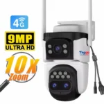 Camera Supraveghere 4G, 9MP, 3 Lentile, Zoom 10x, Rezistenta la apa, Acoperire vizuala 360° - imagine 2