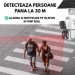 Camera Supraveghere cu Panou Solar, Conexiune 4G/eSIM , Rezolutie 8MP, AOV, Full Color Noaptea, 2 lentile, App HiEasy - imagine 5