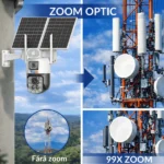 Camera Supravghere Panou Solar Dublu, 4k, Zoom 99X, Conexiune eSIM/4G, Inregistrare AOV, Full Color Noaptea, App HiEasy - imagine 5
