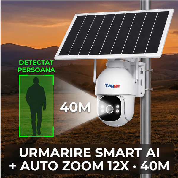 Pachet 2 Buc Camera TAGGO Pro S30, 4G/ eSIM, AOV, Viziune Full Color Noaptea, si Detectie AI 30m - 40M, 5MP, 24/7, App HiEasy - imagine 3
