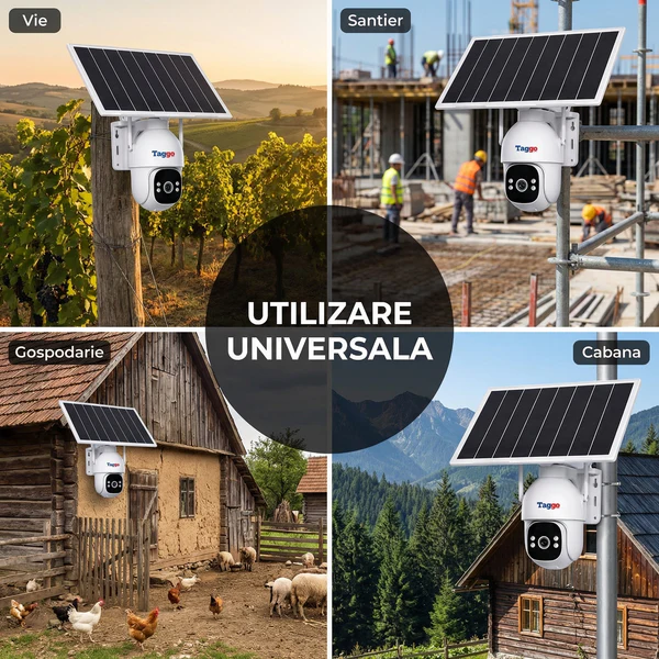Pachet 2 Buc Camera TAGGO Pro S30, 4G/ eSIM, AOV, Viziune Full Color Noaptea, si Detectie AI 30m - 40M, 5MP, 24/7, App HiEasy - imagine 6